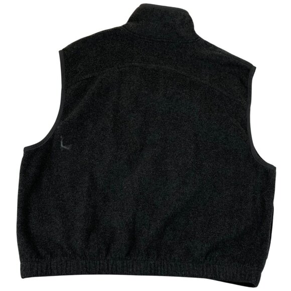 Old Navy Men's Fleece Zip Up Vest Jacket Medium Black Mock Neck Warm Sleeveless - Picture 2 of 9